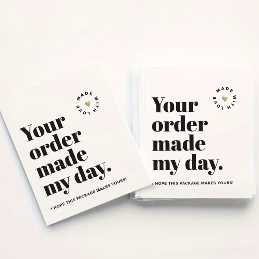 Black and White Thank You Cards, 50 cards, NEW